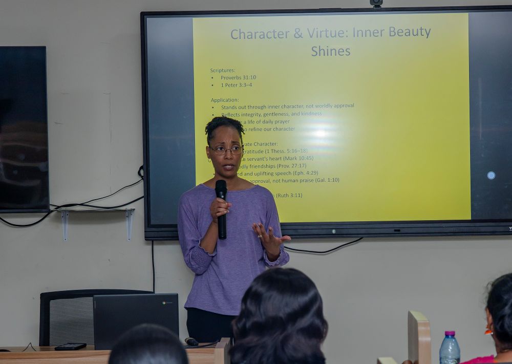 Mrs. Ceasar emphasizes diligence and excellence as forms of worship.