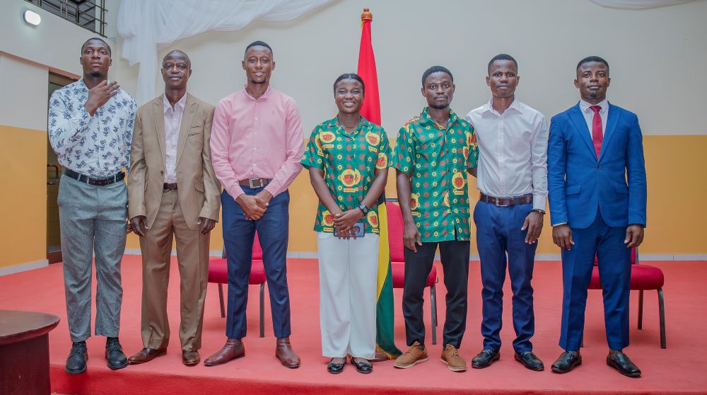 SRC President Theresah Kwakyewah Baidoo with Parliament and students.