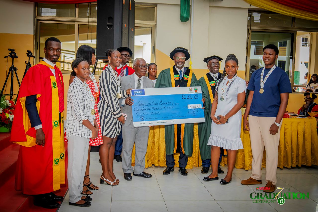 Golden Bite bakery team receiving GHS 100,000 award