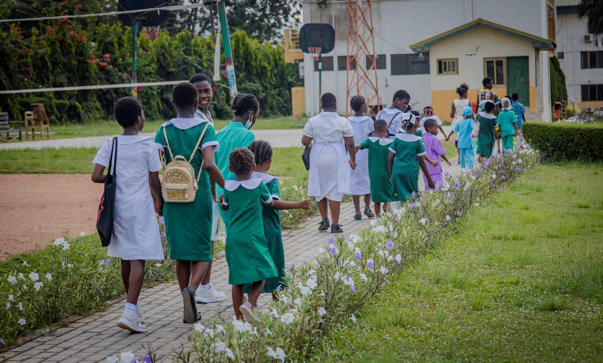 Students taking notes during campus visit