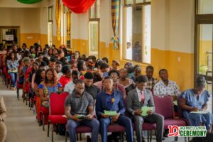Matriculants in academic gowns at Heritage Christian University ceremony