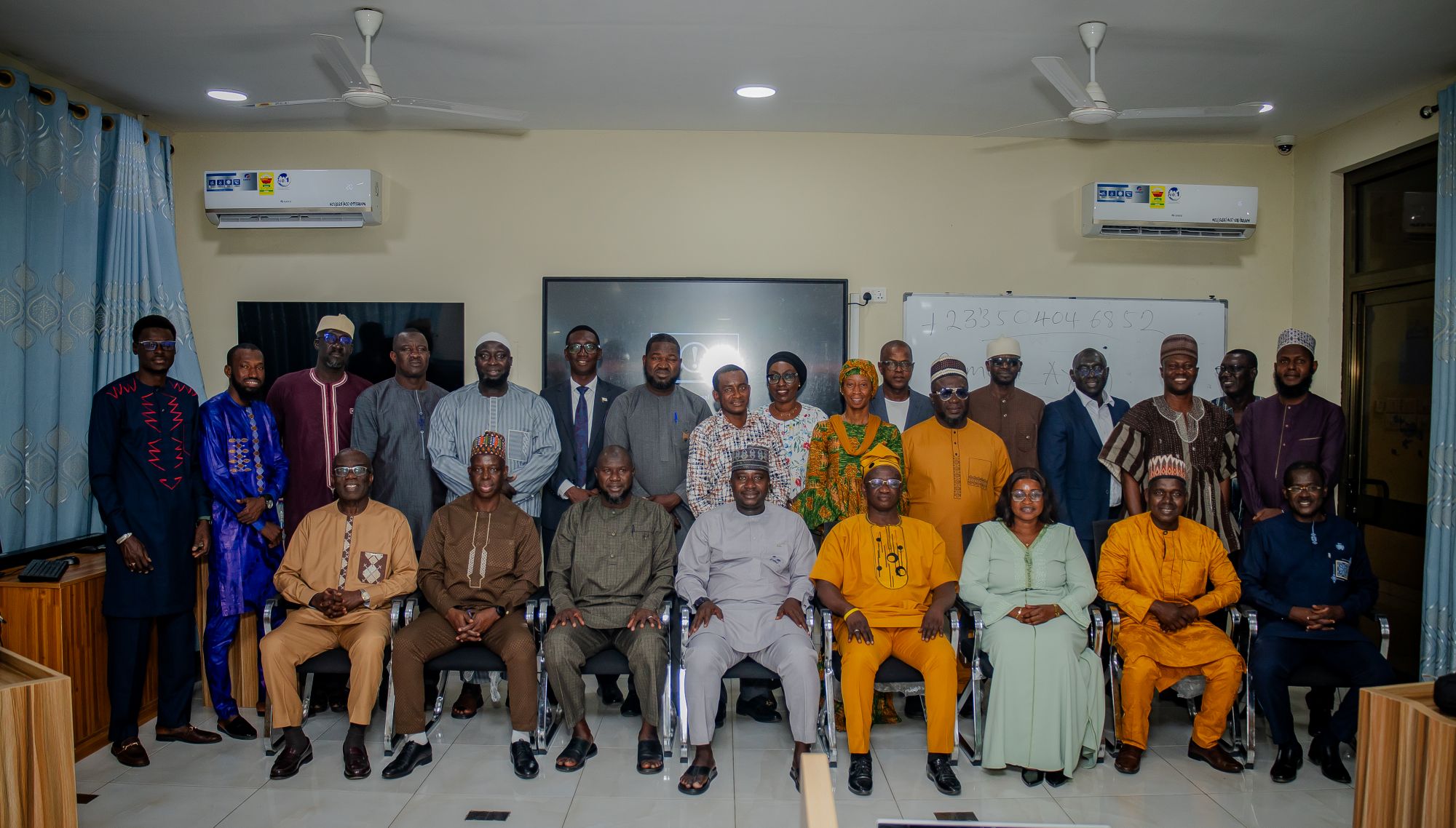 Group photo of Gambian legislators with HCU faculty